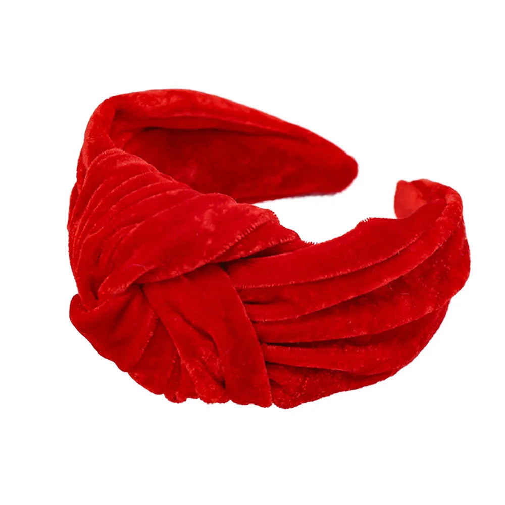 TEEK - Knotted Wide Hairbands Velvet Headband HAIR CARE theteekdotcom 0851-B  