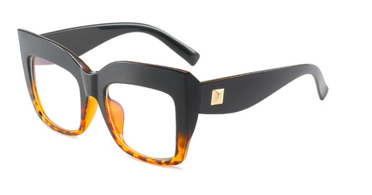 TEEK - Square Oversized Obvious Eyeglasses EYEGLASSES theteekdotcom C2 black leopard  