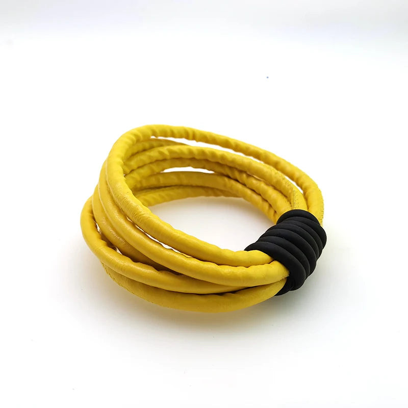 TEEK - Yellow Rubber Charm Bracelets JEWELRY theteekdotcom   