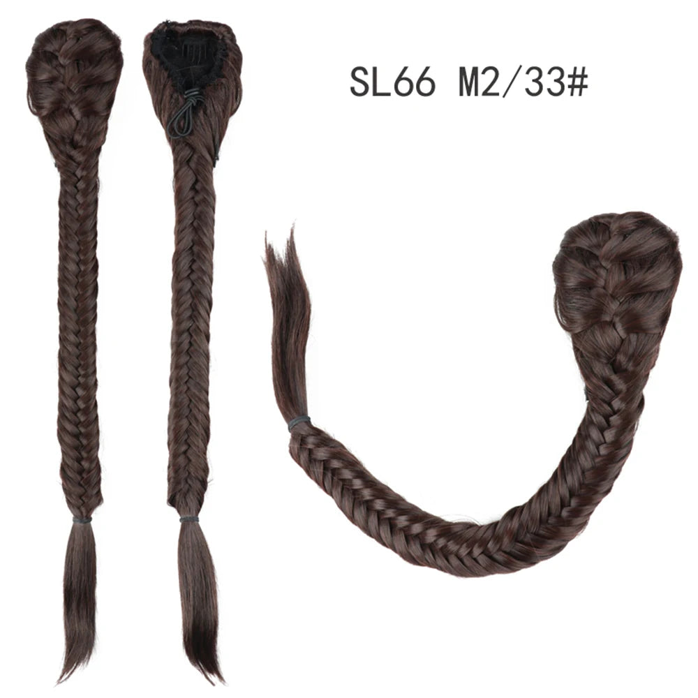 TEEK - 20 Inch Long Braided Synthetic PonytailHair Extension