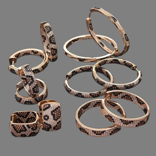 TEEK - Leopard Hoop Earrings JEWELRY theteekdotcom   