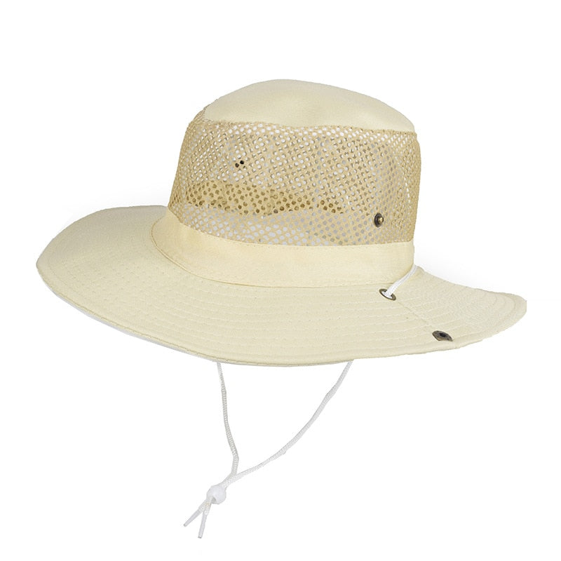 TEEK - Breathable Mesh Top Bucket Hat HAT theteekdotcom Beige 56-60cm/22-23.6in 
