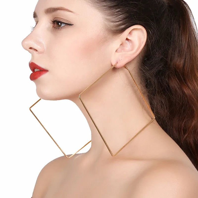 TEEK - Oversize Big Hoop Simple Earrings JEWELRY theteekdotcom   