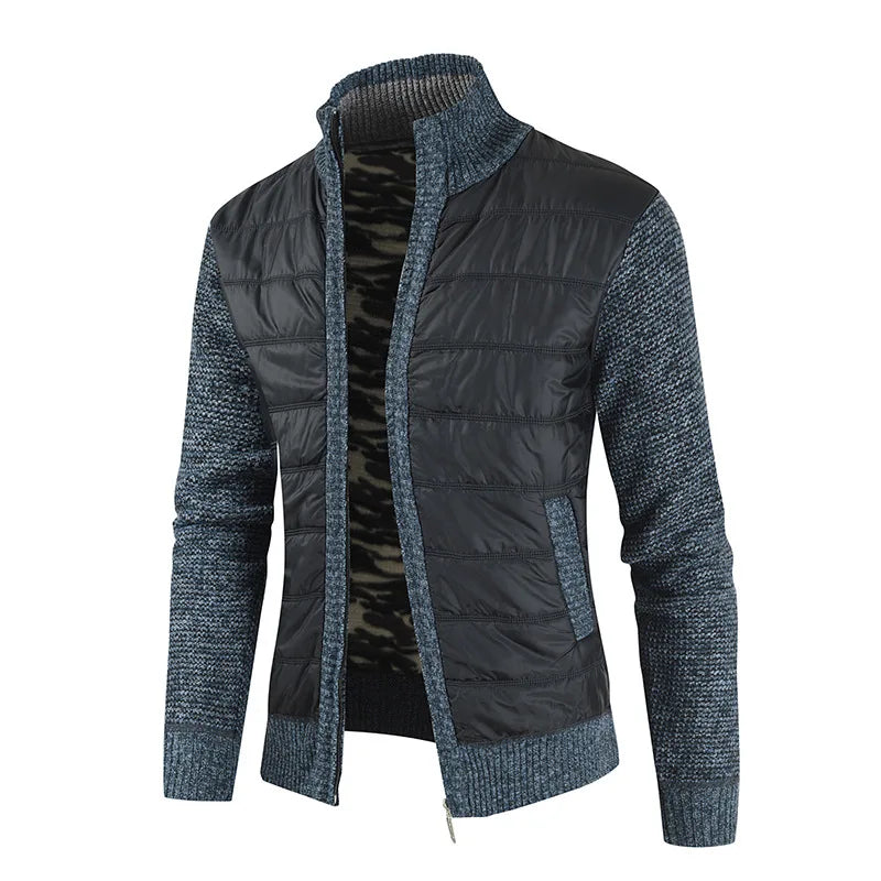 TEEK - Thick Fleece Knitwear Sweater Jacket JACKET theteekdotcom Dark blue US XS | Tag M 