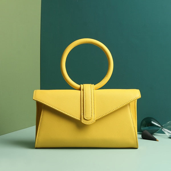 TEEK - Ring Handle Handbag BAG theteekdotcom yellow S: L19cm W5cm  H10.5cm 