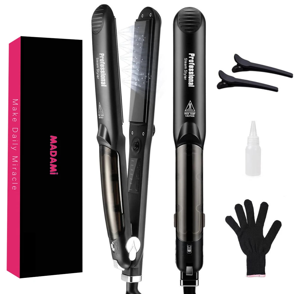 TEEK - Steam Ceramic Vapor Flat Iron HAIR TOOL theteekdotcom EU