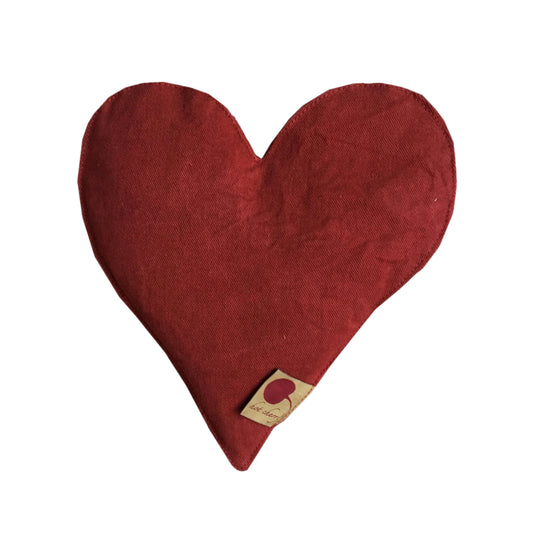 TEEK - Heart-Shaped Hot Cherry Pillow in Red Denim PILLOW TEEK HCP