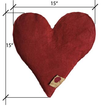 TEEK - Heart-Shaped Hot Cherry Pillow in Red Denim PILLOW TEEK HCP