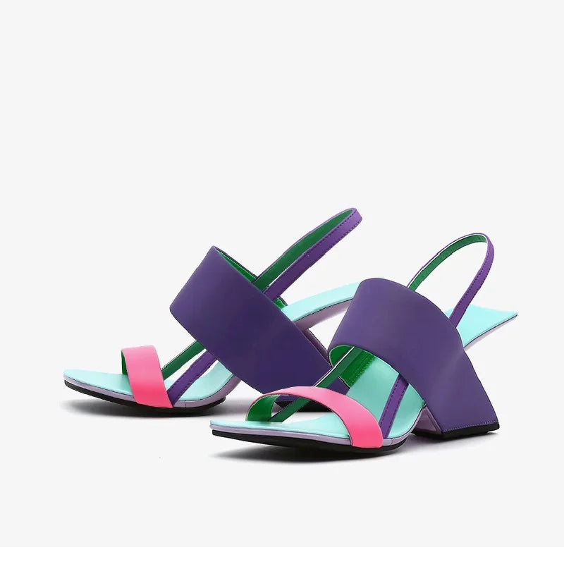 TEEK - Easel Back Strap Wedges SHOES theteekdotcom Purple 6 