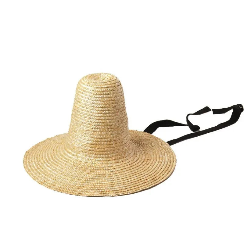 TEEK - Tall Natural Wheat Straw Hat HAT theteekdotcom   