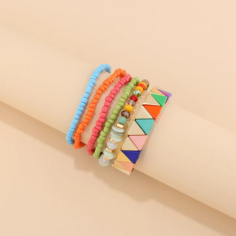 TEEK - Bohemian Multi-Layer Seed Beads Bangles JEWELRY theteekdotcom KR36-2  