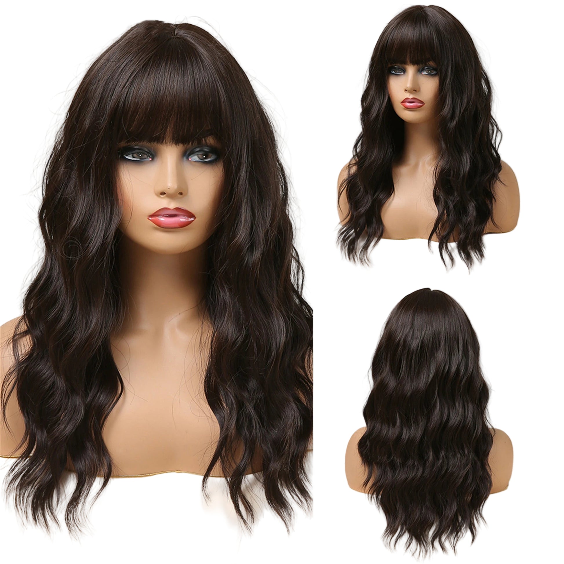 TEEK - Long Wavy Hair With N Without Bang Wig HAIR theteekdotcom