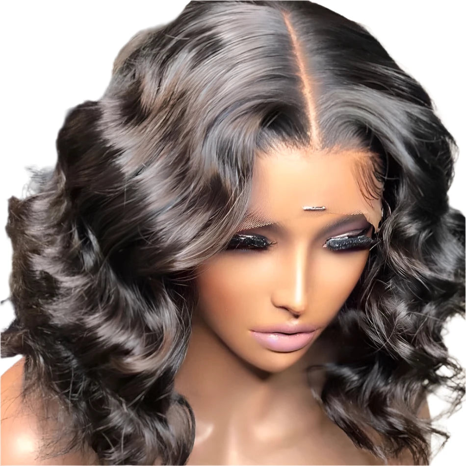 TEEK - Highlight Human Hair Brazilian Pre Plucked Body Wave Wig HAIR theteekdotcom 1B bob wig 150% 16inches