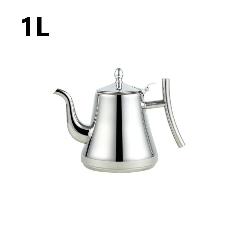 TEEK - Kitchen Thick Stainless Steel Teapot HOME DECOR theteekdotcom silver 1L  