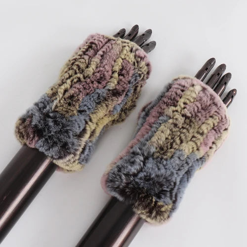 TEEK - Womens Natural Fluff Gloves Fingerless Gloves GLOVES theteekdotcom color 1 20cm 