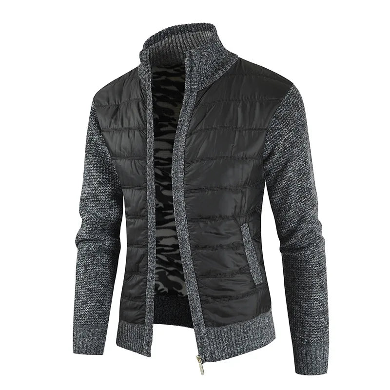 TEEK - Thick Fleece Knitwear Sweater Jacket JACKET theteekdotcom Dark Gray US XS | Tag M 