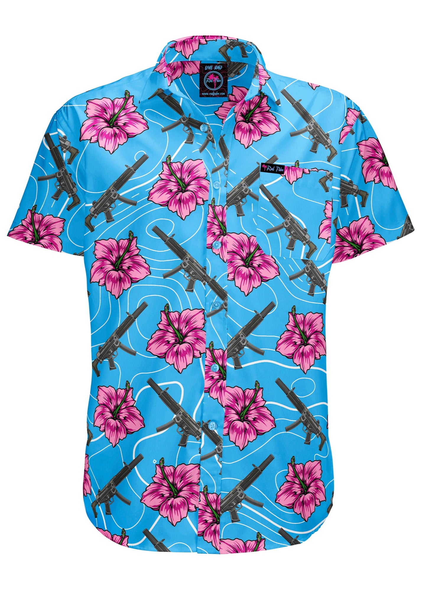 TEEK - High Capacity Hibiscus Blue Shirt TOPS TEEK RP XS