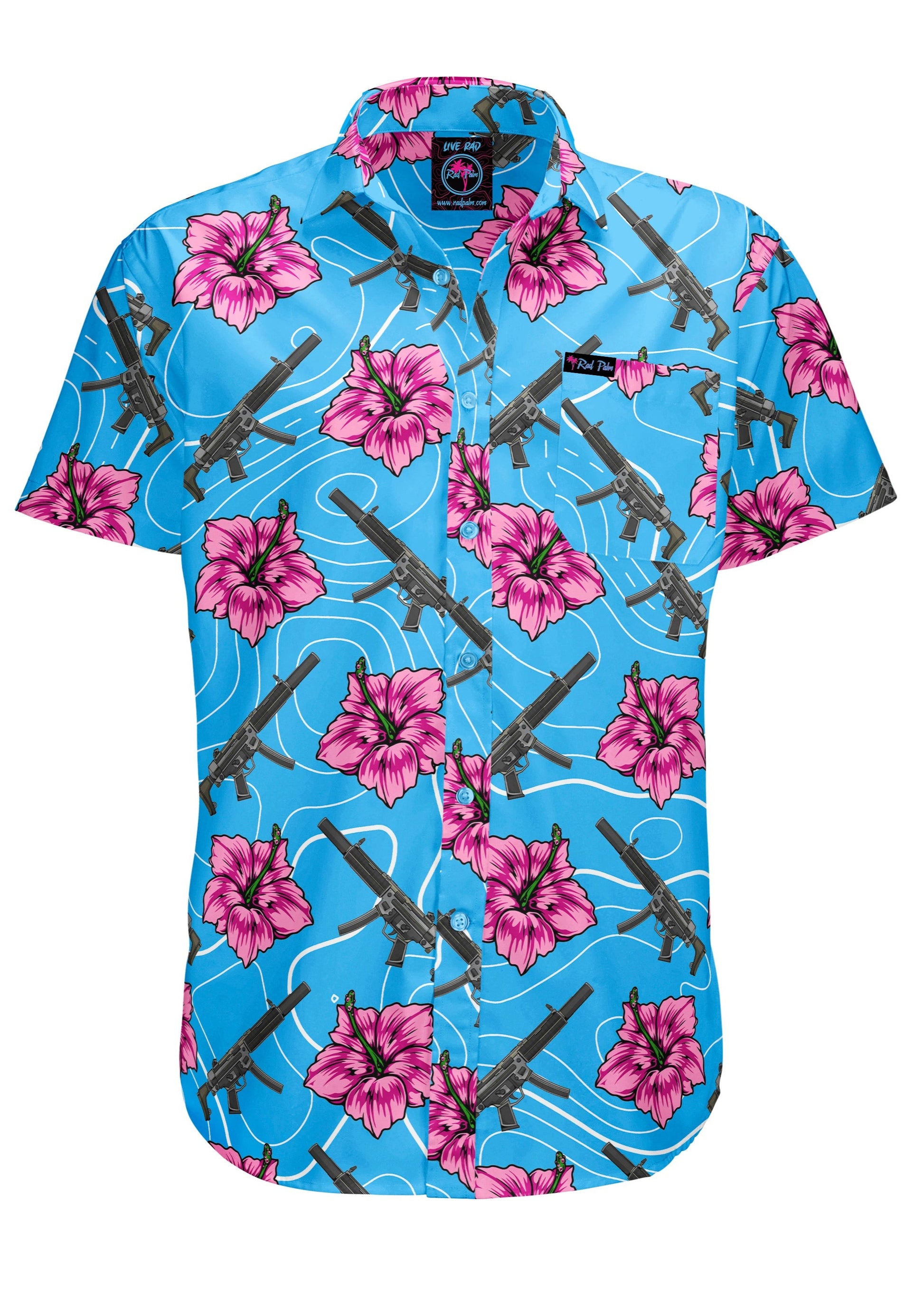 TEEK - High Capacity Hibiscus Blue Shirt TOPS TEEK RP XS