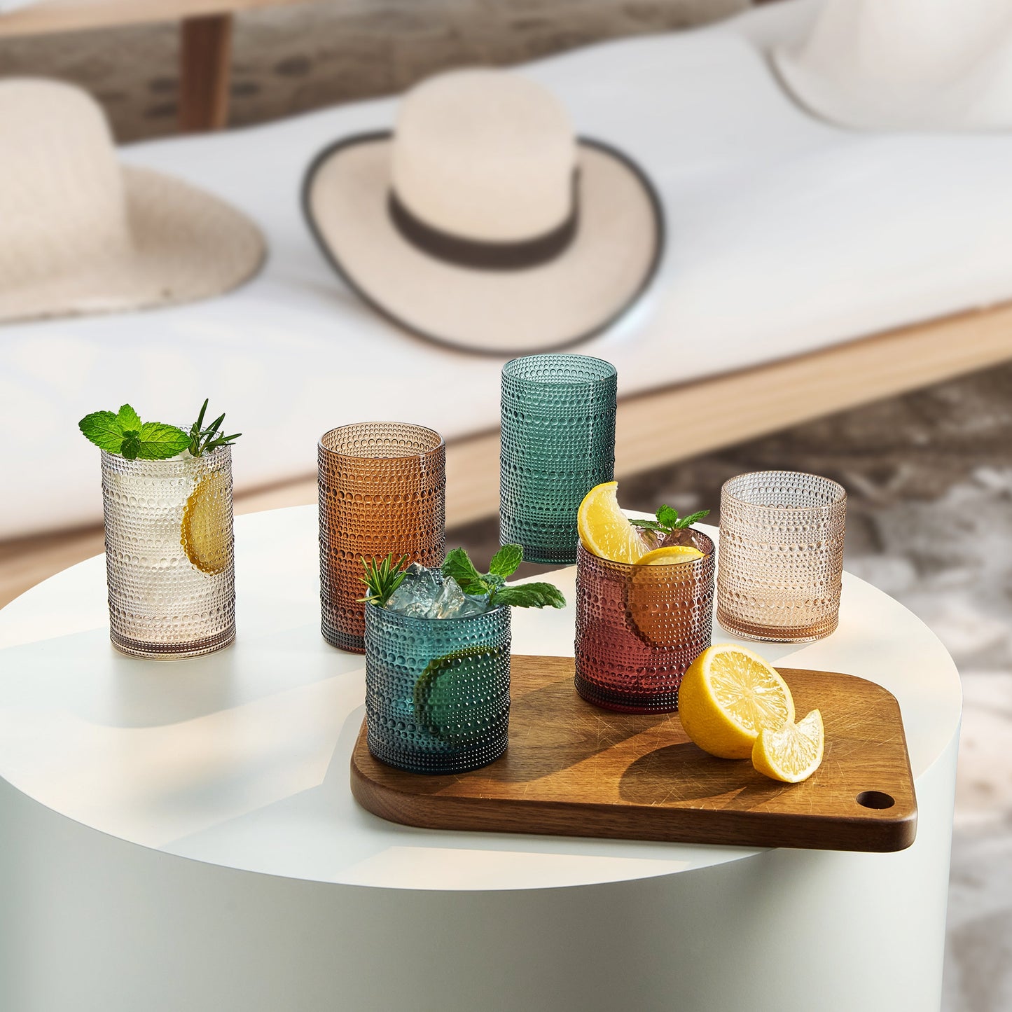 TEEK - Eze Acrylic Hobnail Lowball & Highball Glassware Set HOME DECOR TEEK KS