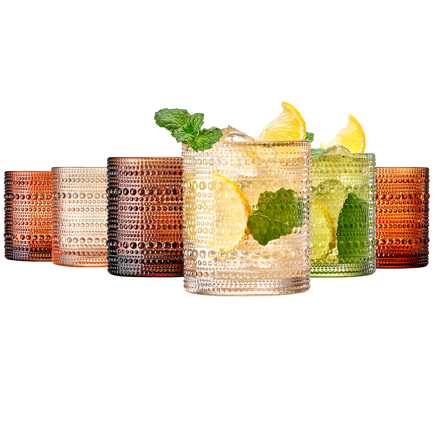 TEEK - Fortuna Hobnail Lowball Glassware Set of 6 HOME DECOR TEEK KS