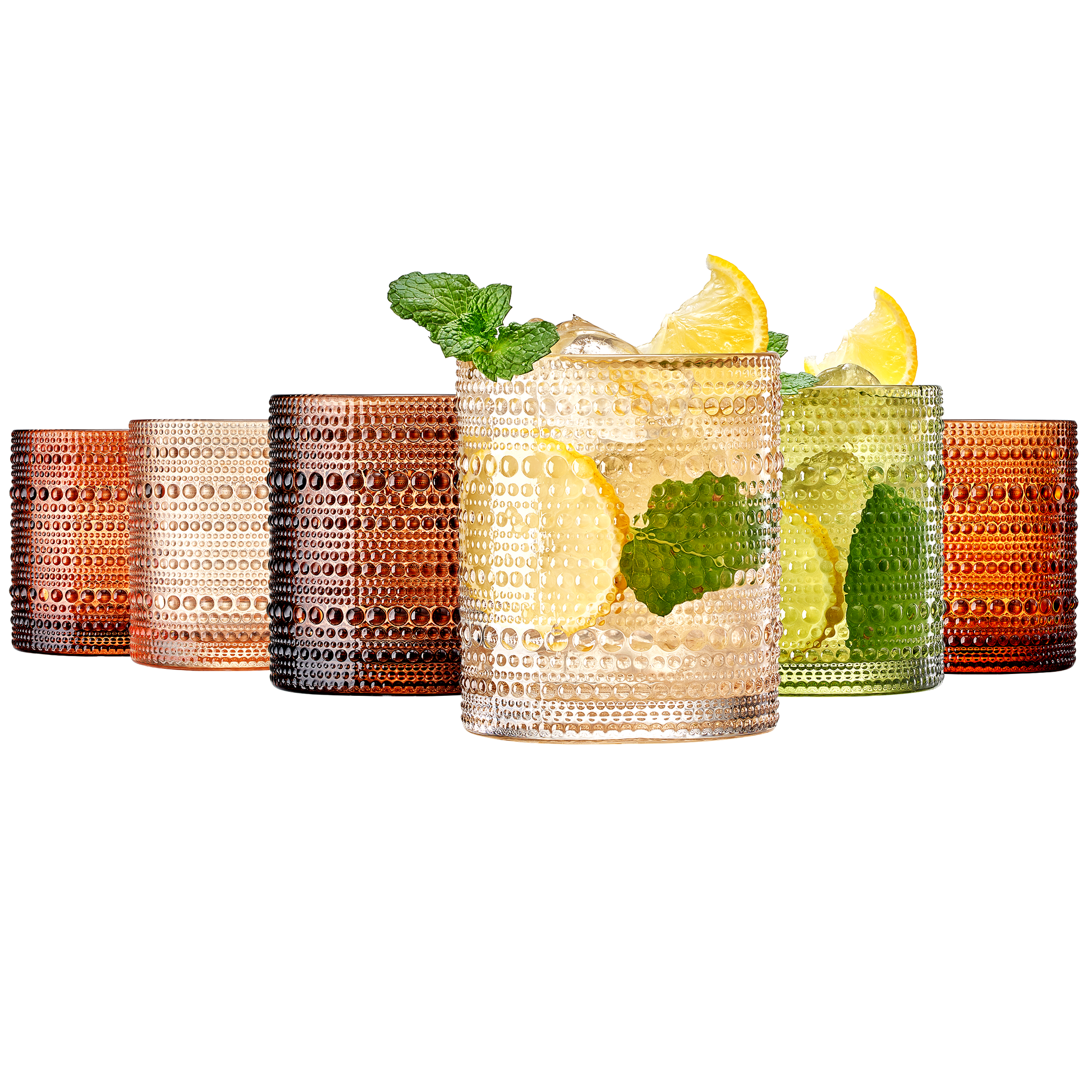 TEEK - Fortuna Hobnail Lowball Glassware Set of 6 HOME DECOR TEEK KS