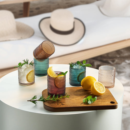 TEEK - Eze Acrylic Lowball Hobnail Glassware Set HOME DECOR TEEK KS