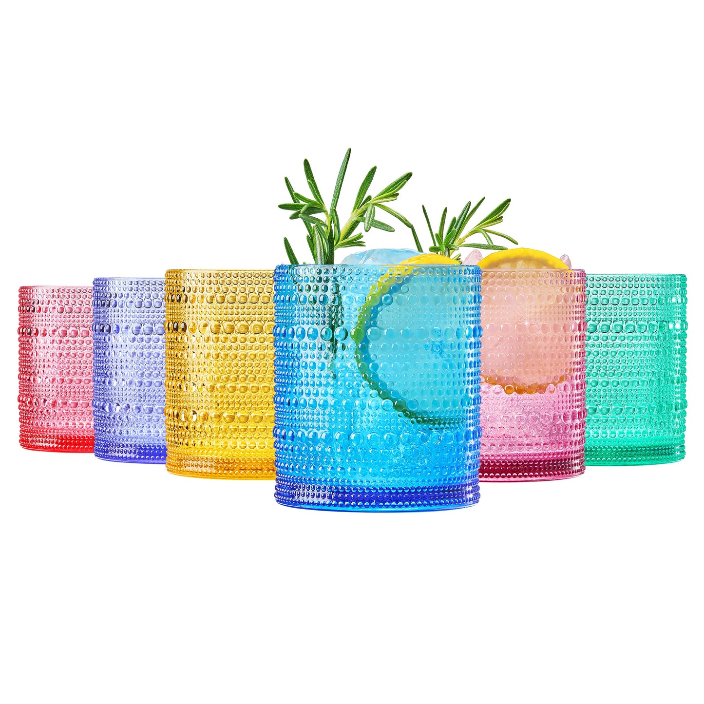 TEEK - Madrid Acrylic Lowball Hobnail Glassware Set of 6 HOME DECOR TEEK KS