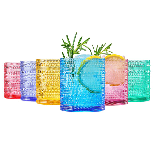 TEEK - Madrid Acrylic Lowball Hobnail Glassware Set of 6 HOME DECOR TEEK KS