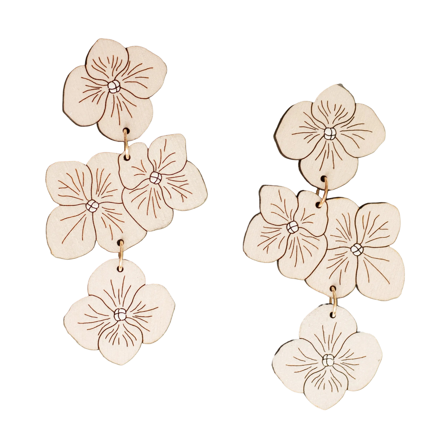 TEEK - Hydrangea Statement Earrings - White JEWELRY TEEK LCM