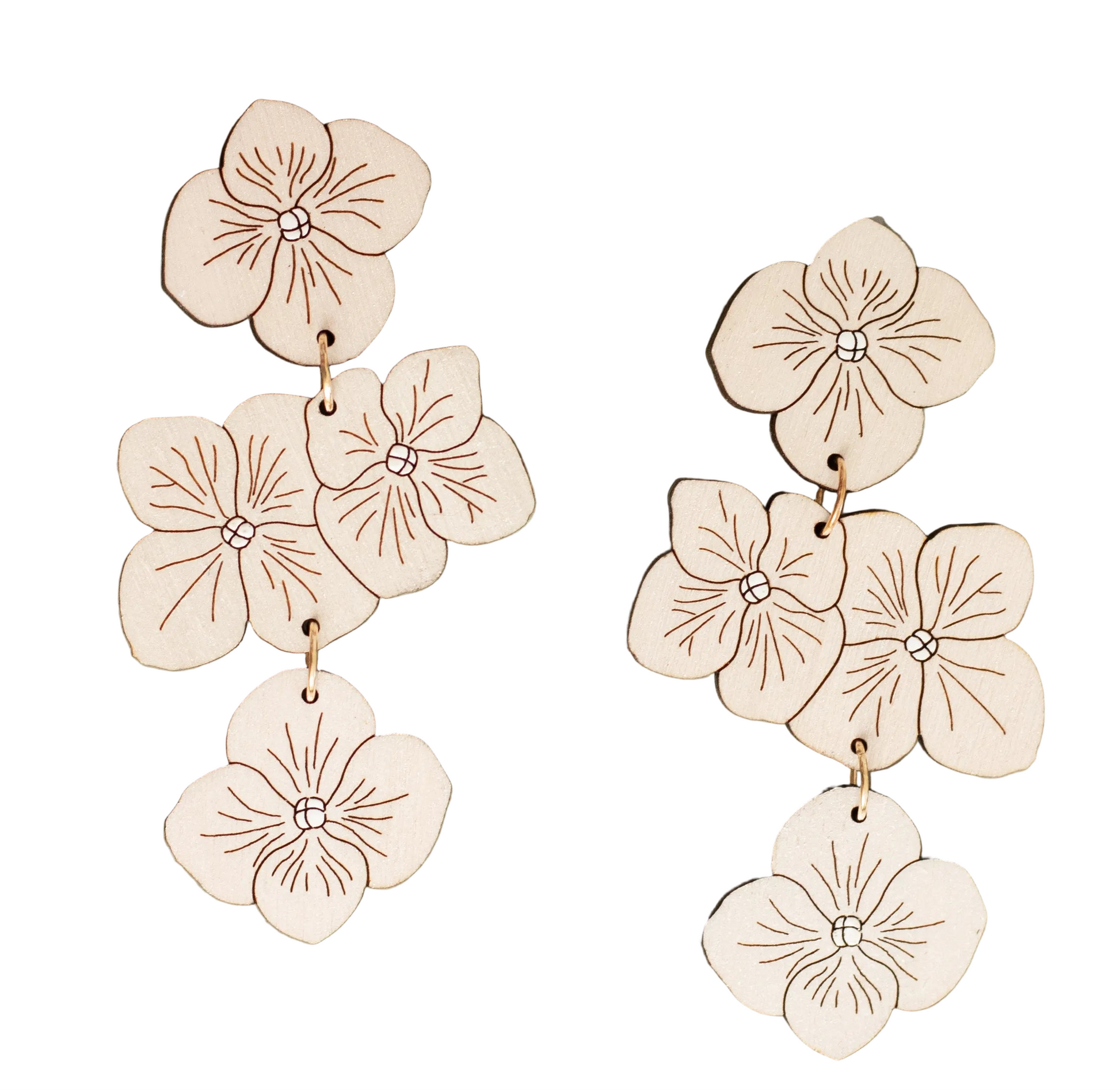 TEEK - Hydrangea Statement Earrings - White JEWELRY TEEK LCM