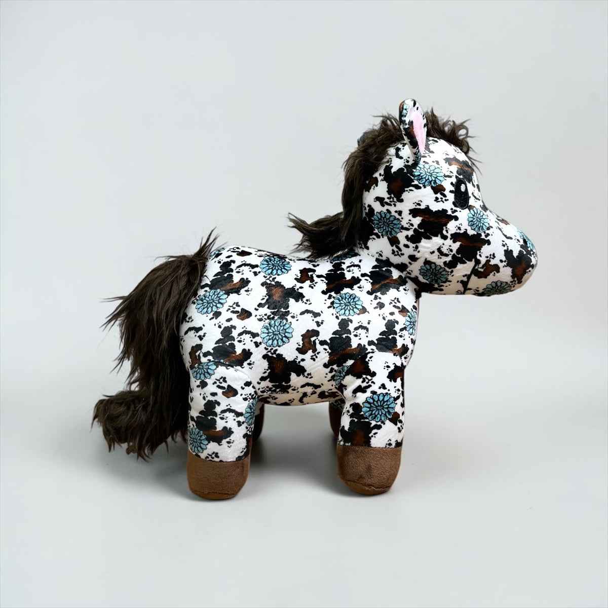 TURQUOISE CONCHO COWPRINT HORSE - MEDIUM FARM PAL ACCESSORIES Whiskey Black & Co