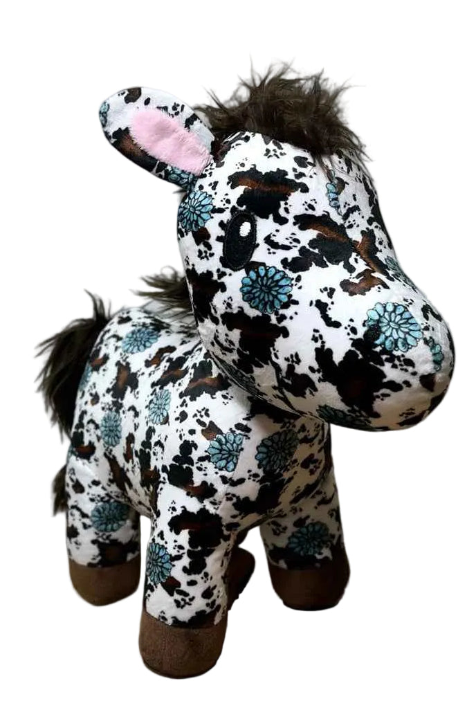 TURQUOISE CONCHO COWPRINT HORSE - MEDIUM FARM PAL ACCESSORIES Whiskey Black & Co