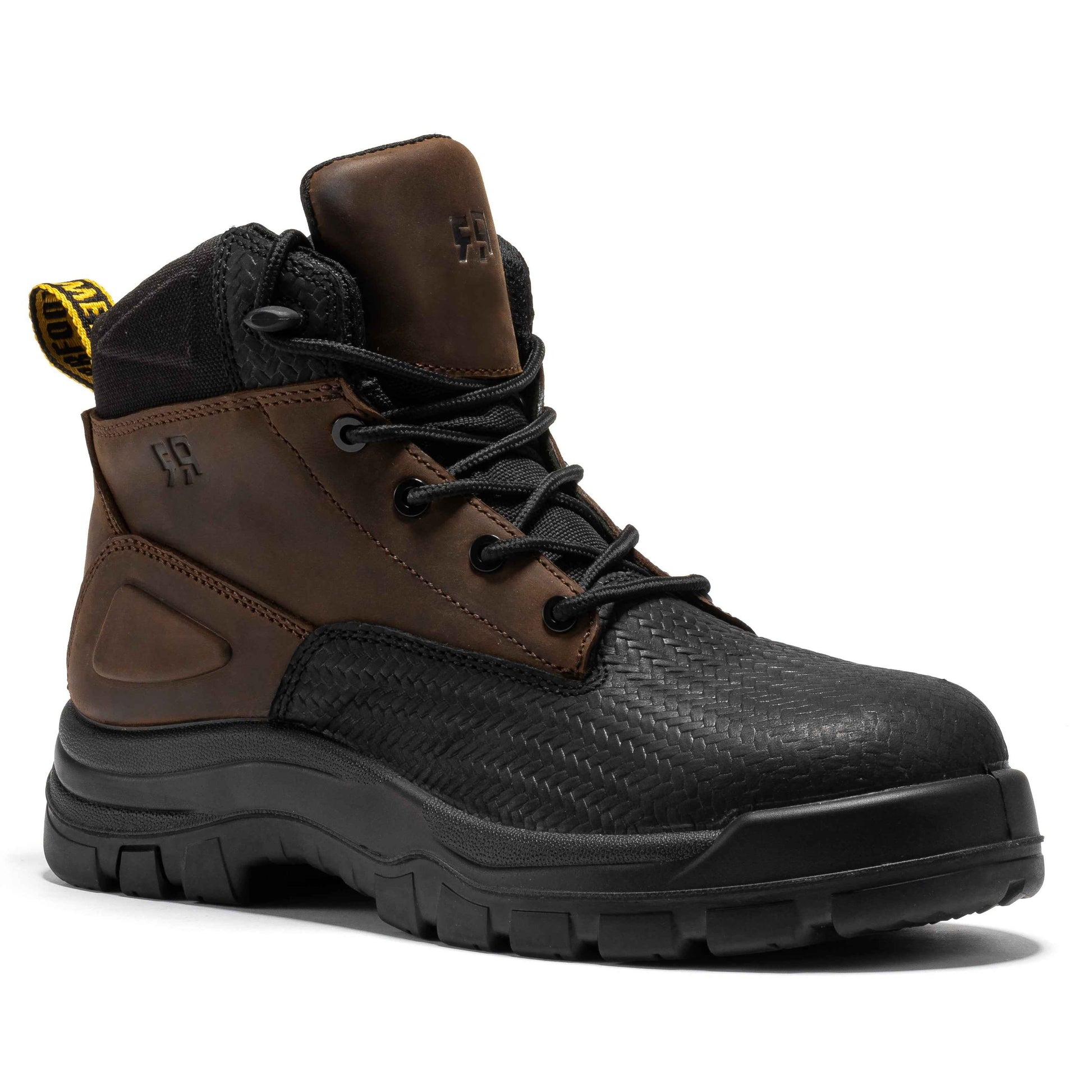 ROCKROOSTER Marfa Brown 6 Inch Waterproof Composite Toe Leather Work Boots CP210 work boots Rock Rooster Footwear Inc EE Wide Select Size