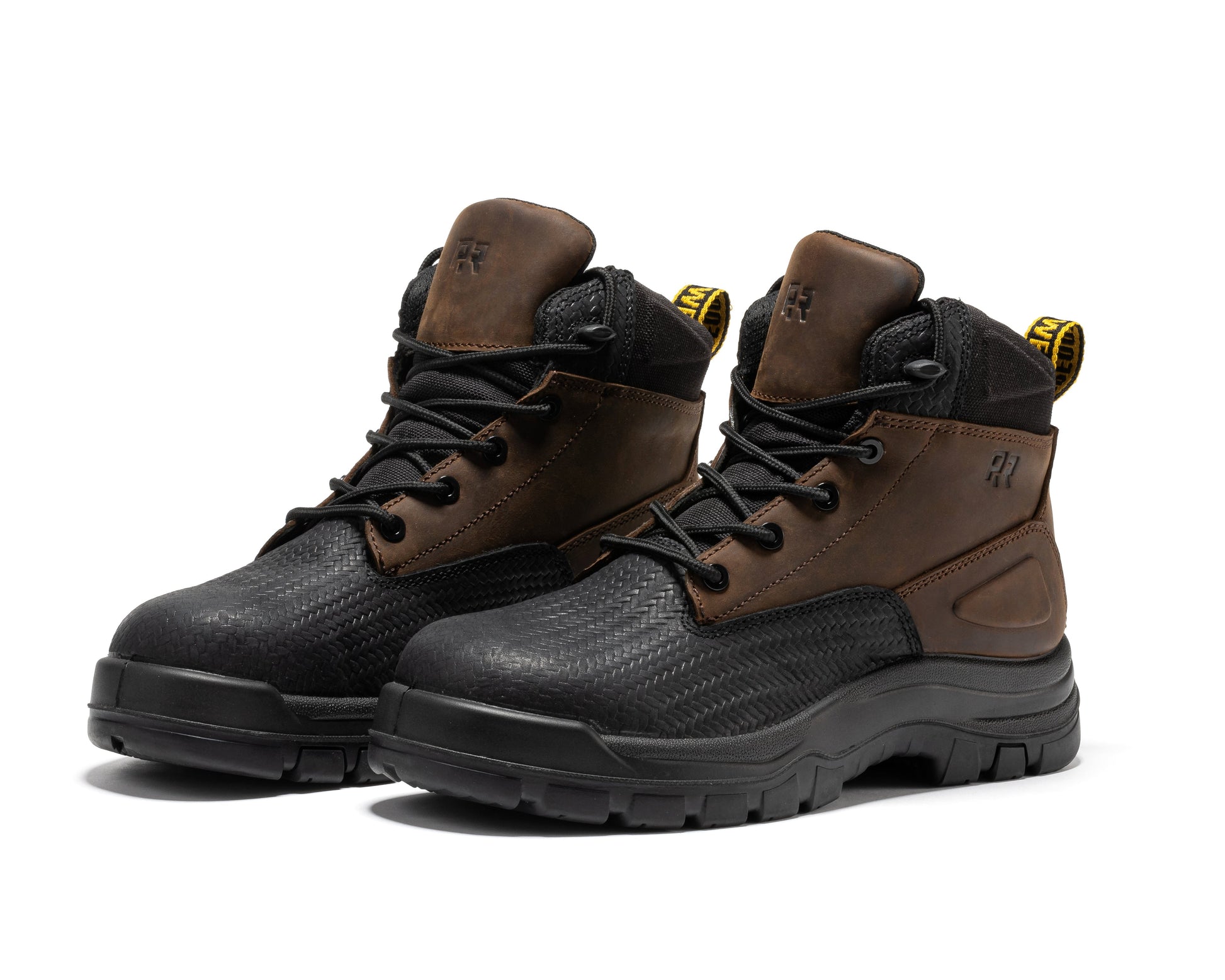 ROCKROOSTER Marfa Brown 6 Inch Waterproof Composite Toe Leather Work Boots CP210 work boots Rock Rooster Footwear Inc