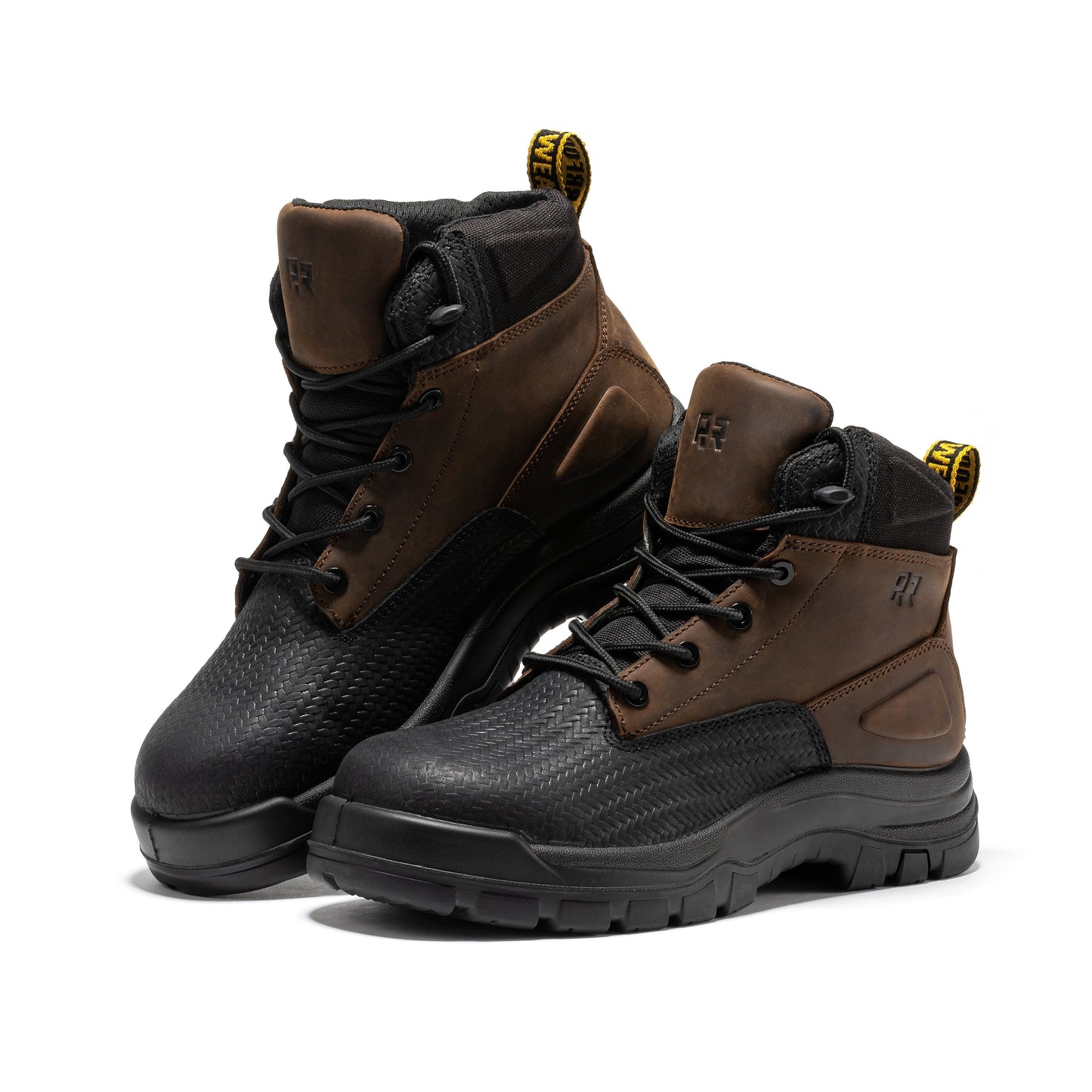 ROCKROOSTER Marfa Brown 6 Inch Waterproof Composite Toe Leather Work Boots CP210 work boots Rock Rooster Footwear Inc