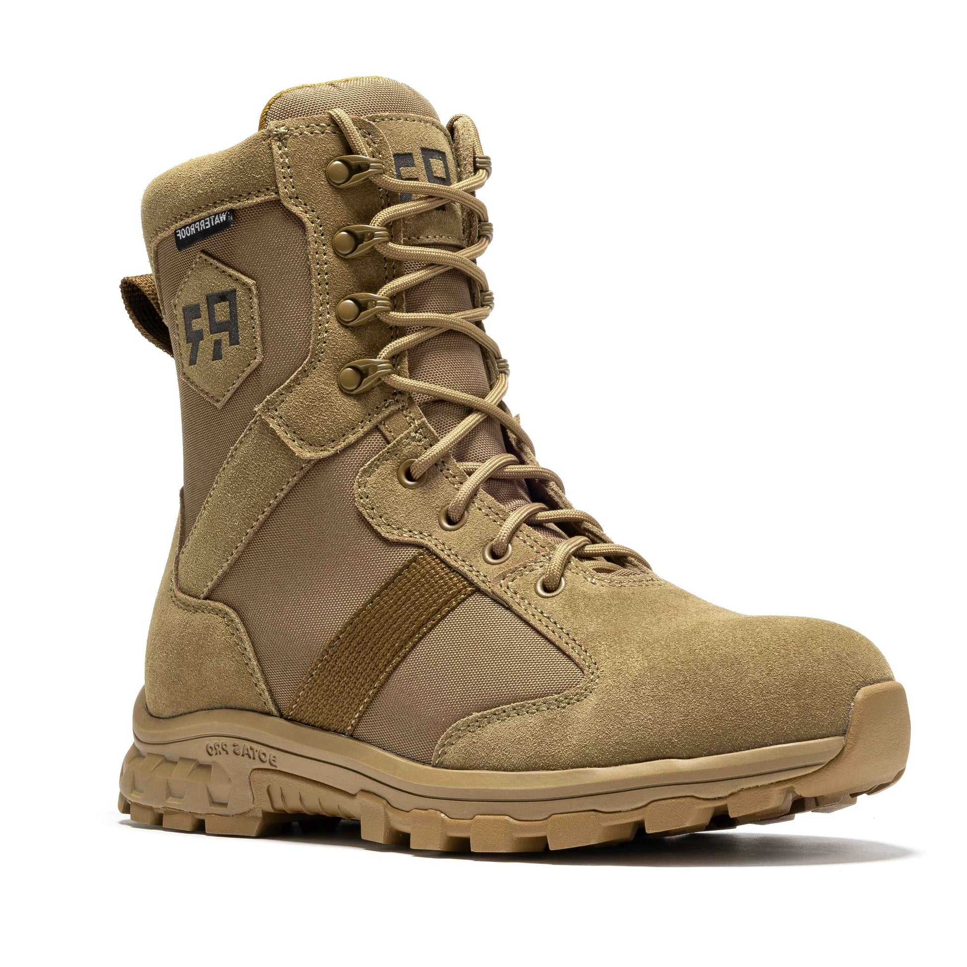ROCKROOSTER Colmar Coyote 8 inch Suede Leather Waterproof Tactical & Military Boots AB500 Military & Tactical Boots Rock Rooster Footwear Inc Normal Wide Select Size