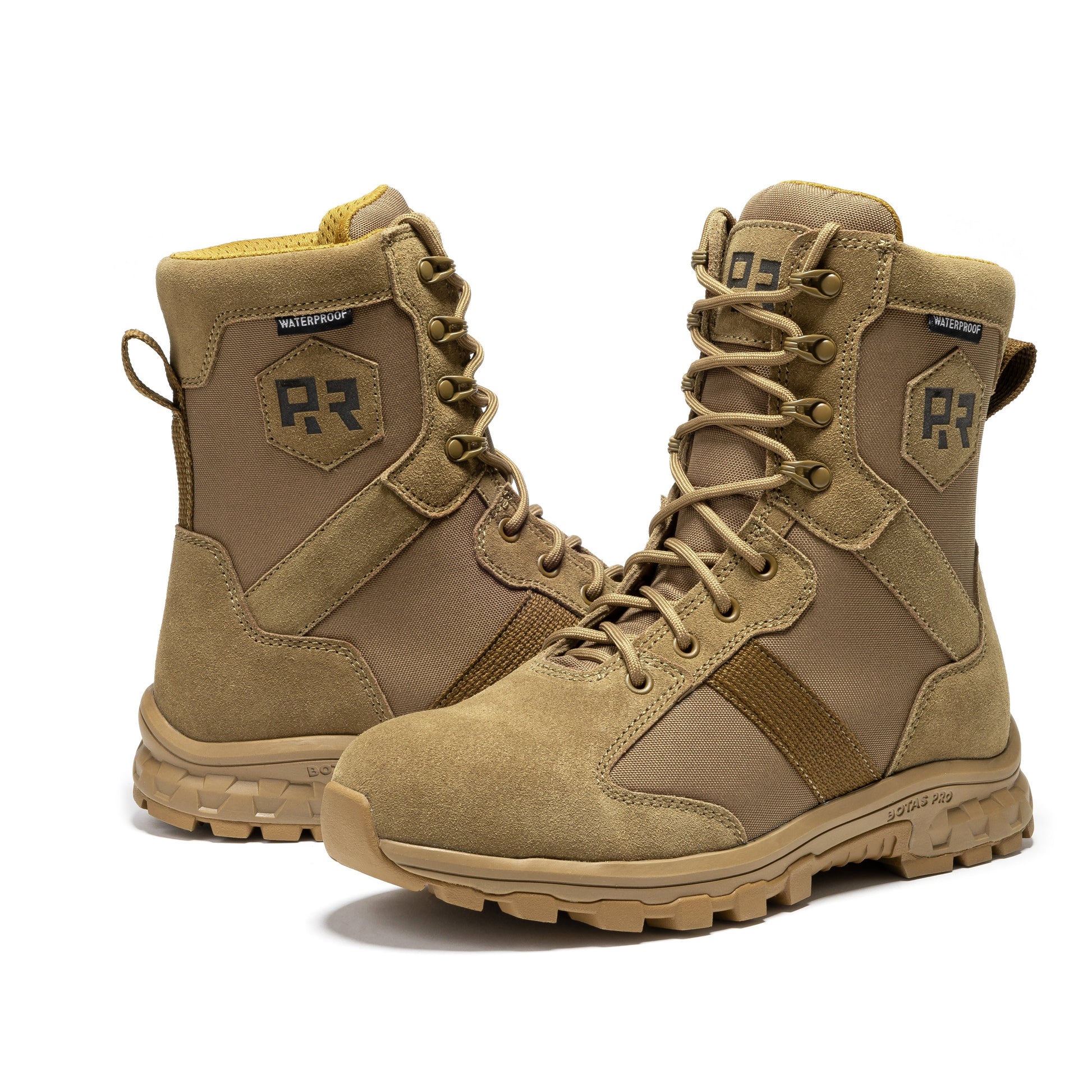 ROCKROOSTER Colmar Coyote 8 inch Suede Leather Waterproof Tactical & Military Boots AB500 Military & Tactical Boots Rock Rooster Footwear Inc