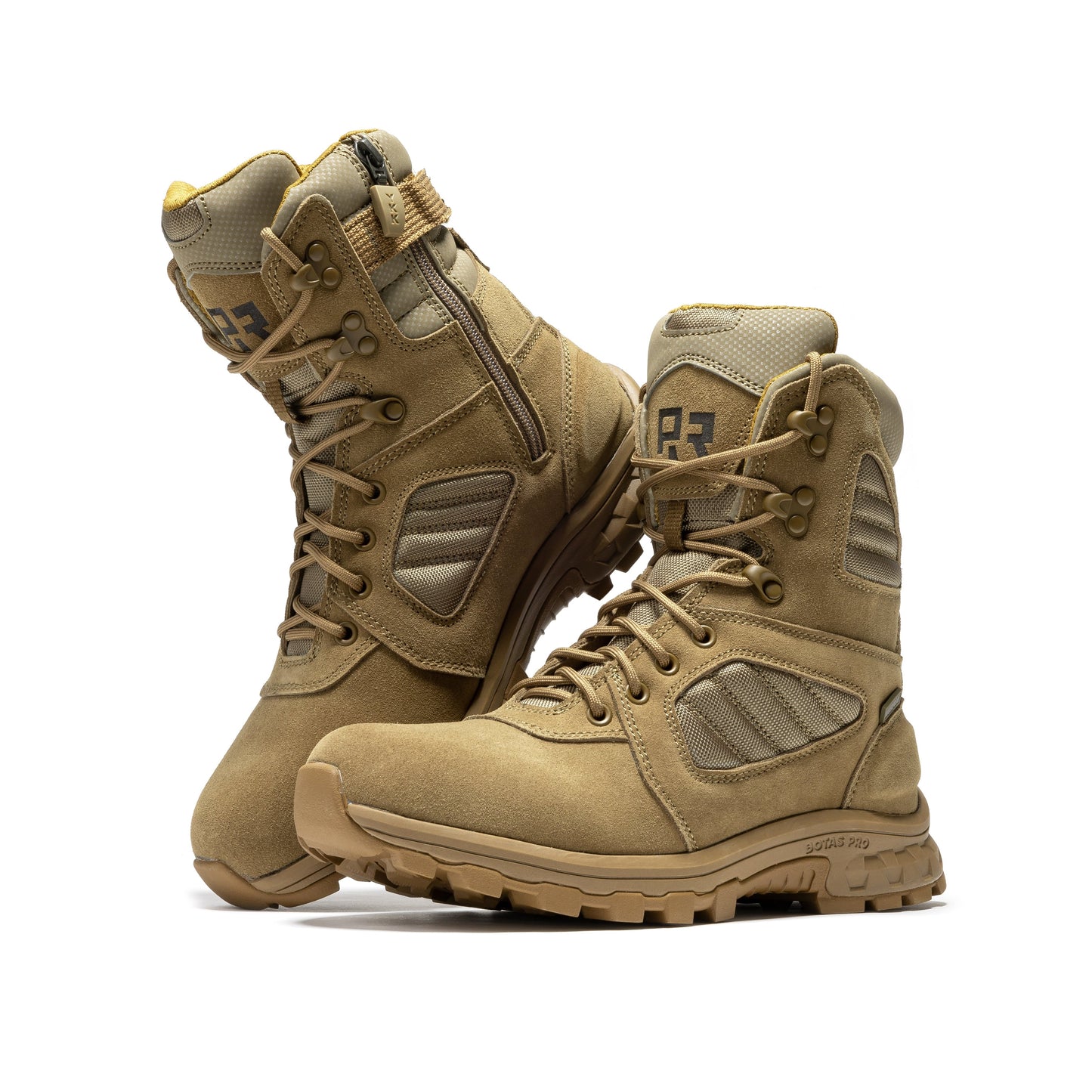 ROCKROOSTER Burano Coyote 8 inch Suede Leather Waterproof Tactical & Military Boots AB540 Military & Tactical Boots Rock Rooster Footwear Inc