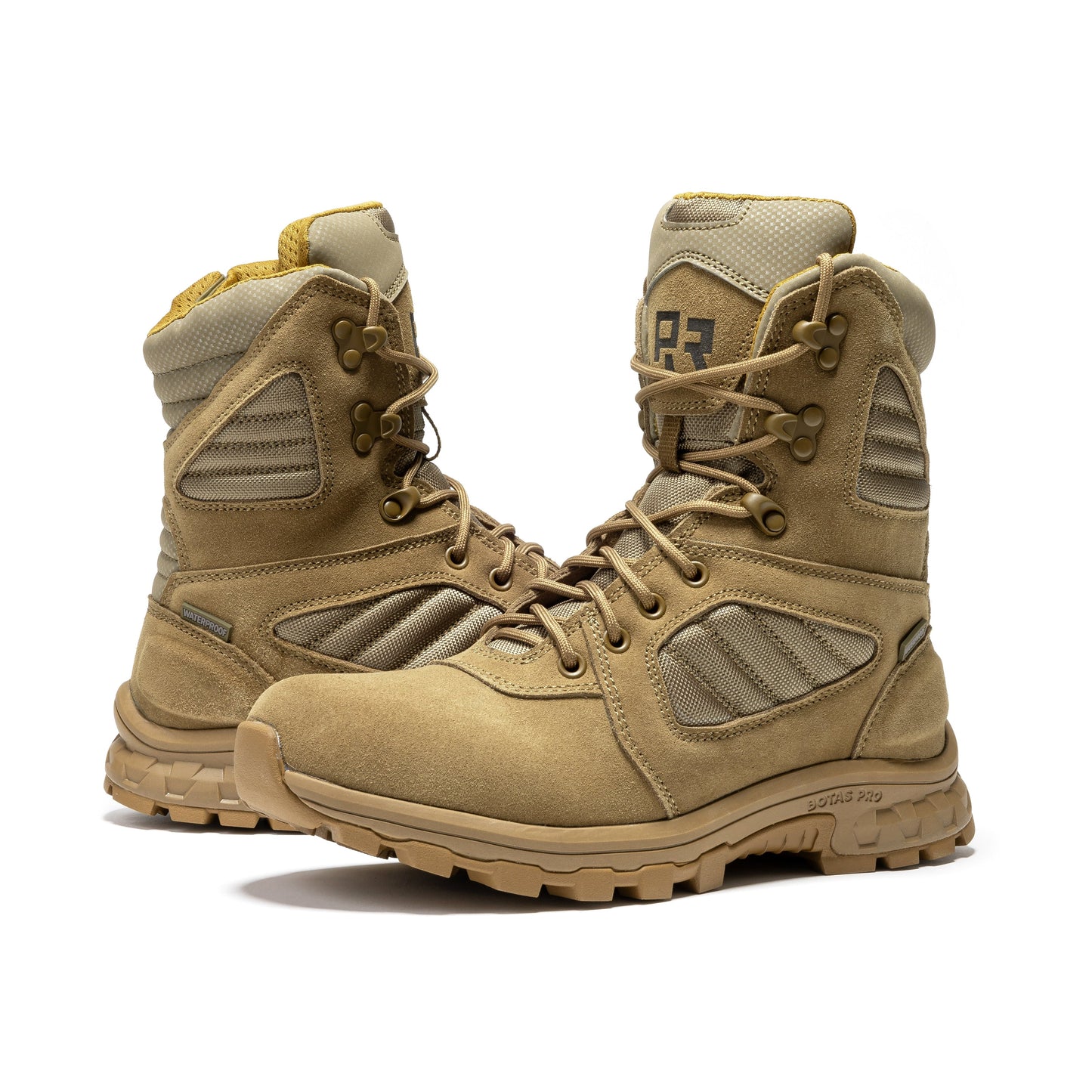 ROCKROOSTER Burano Coyote 8 inch Suede Leather Waterproof Tactical & Military Boots AB540 Military & Tactical Boots Rock Rooster Footwear Inc
