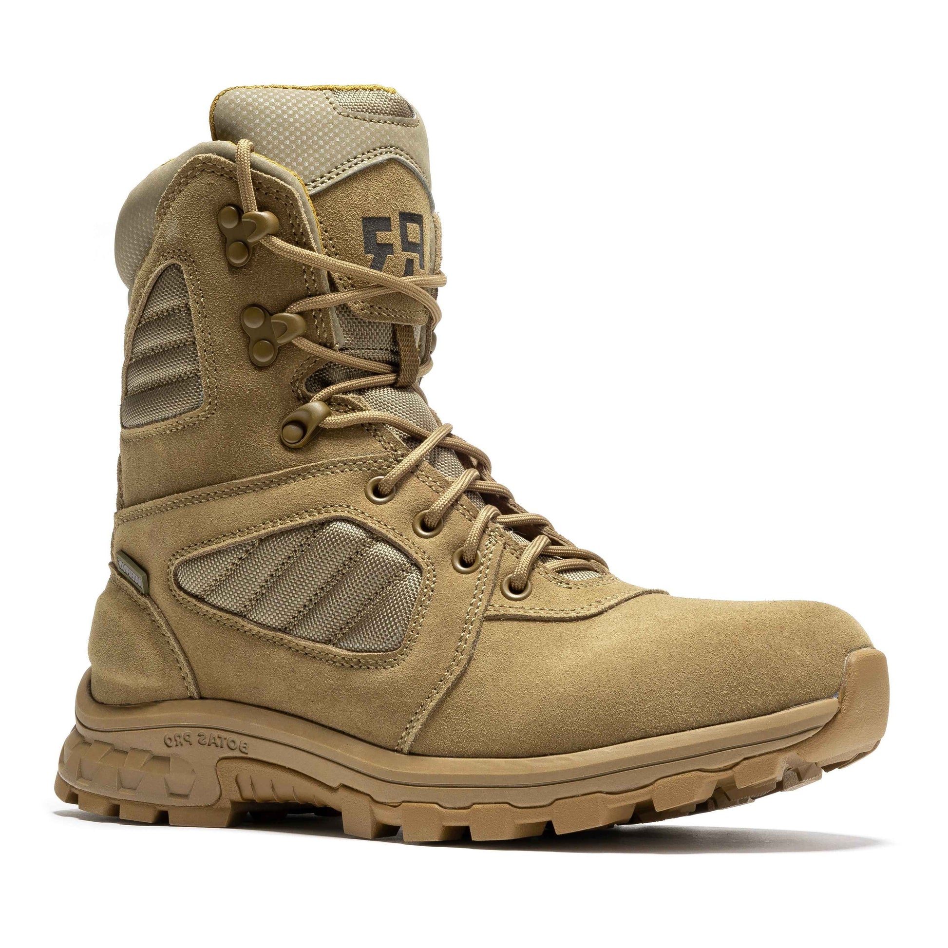 ROCKROOSTER Burano Coyote 8 inch Suede Leather Waterproof Tactical & Military Boots AB540 Military & Tactical Boots Rock Rooster Footwear Inc Normal Wide Select Size