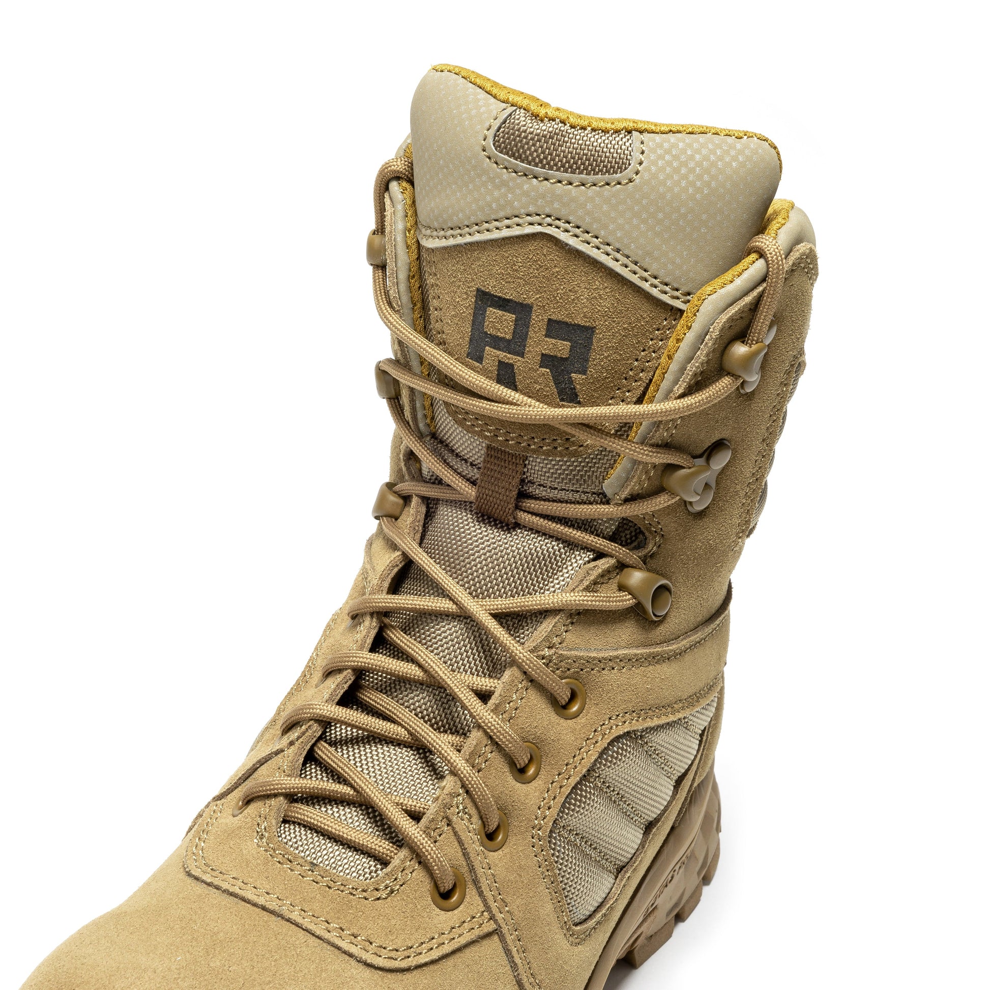 ROCKROOSTER Burano Coyote 8 inch Suede Leather Waterproof Tactical & Military Boots AB540 Military & Tactical Boots Rock Rooster Footwear Inc