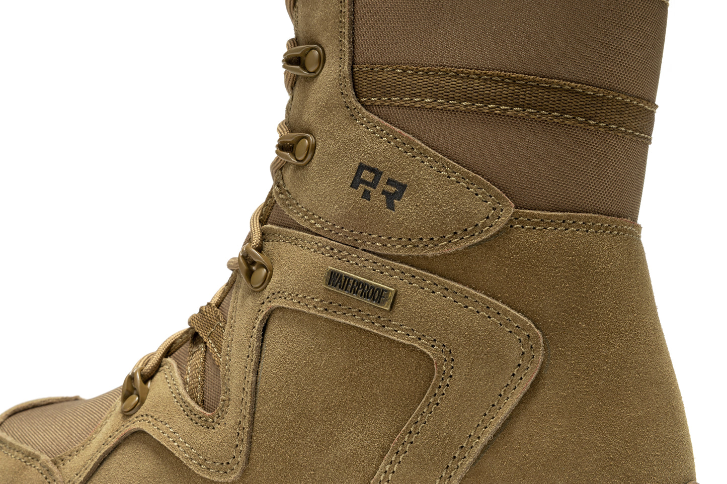 ROCKROOSTER Colmar Coyote 8 inch Suede Leather Waterproof Tactical & Military Boots AB520 Military & Tactical Boots Rock Rooster Footwear Inc