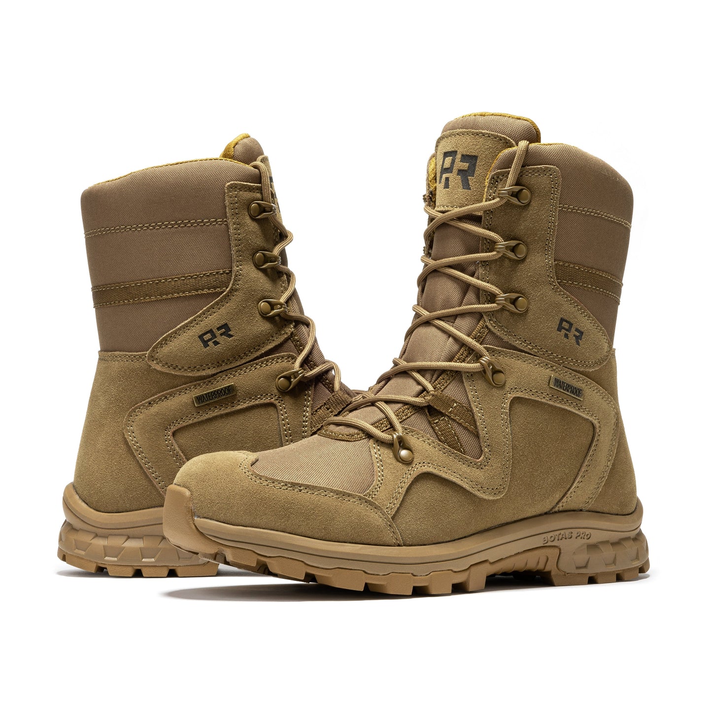 ROCKROOSTER Colmar Coyote 8 inch Suede Leather Waterproof Tactical & Military Boots AB520 Military & Tactical Boots Rock Rooster Footwear Inc