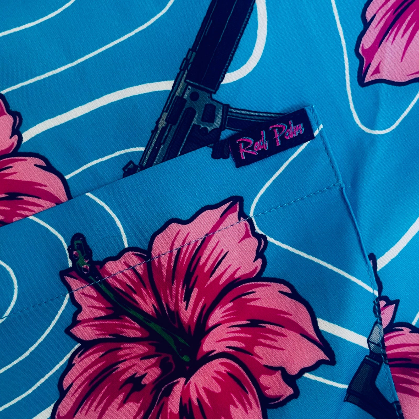 TEEK - High Capacity Hibiscus Blue Shirt TOPS TEEK RP