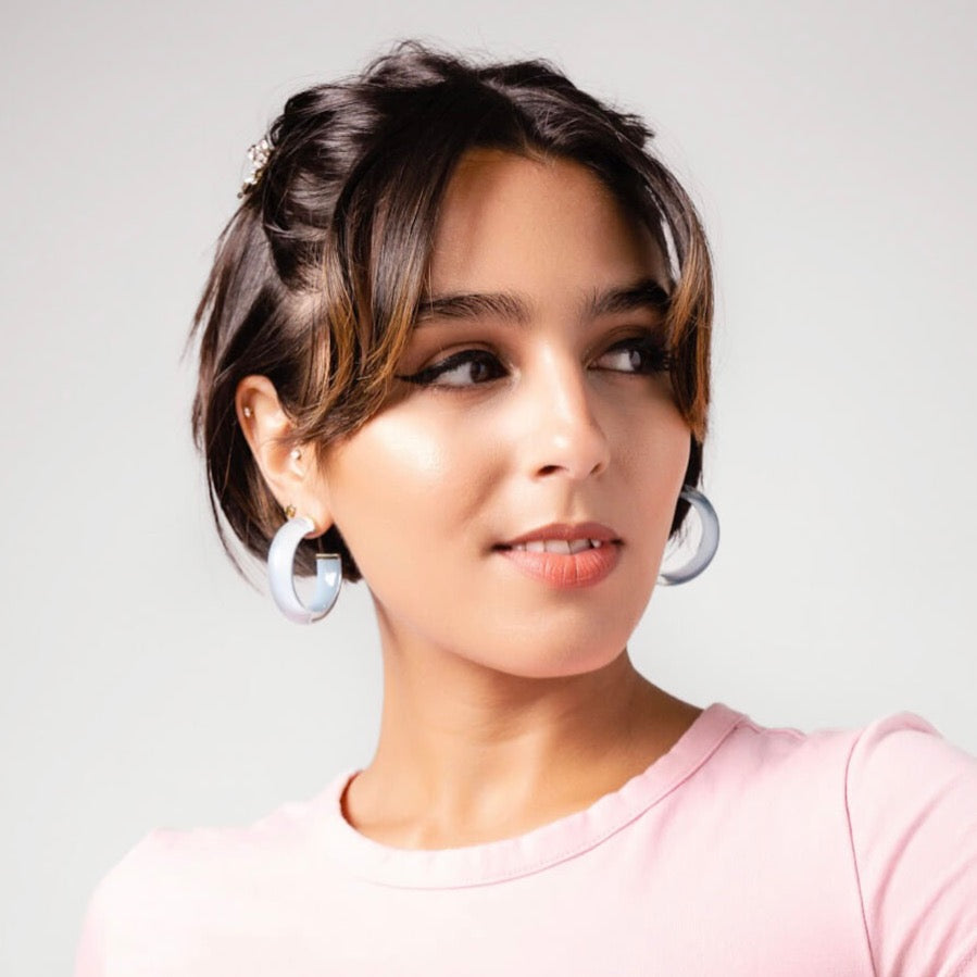 TEEK - Small Illusion Lucite Hoop Earrings JEWELRY TEEK GNH