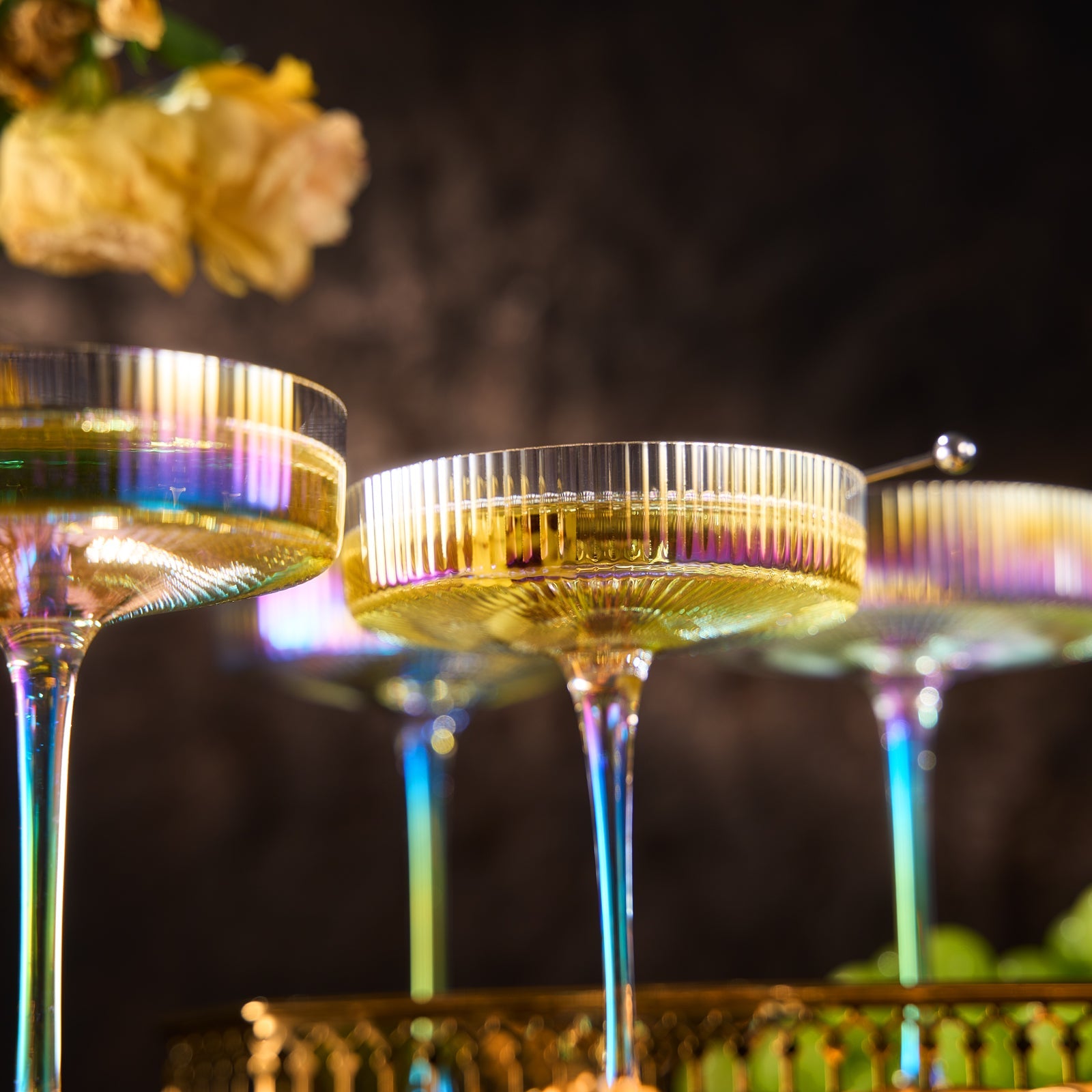 TEEK - Como Ribbed Coupe Cocktail Glassware Set HOME DECOR TEEK KS