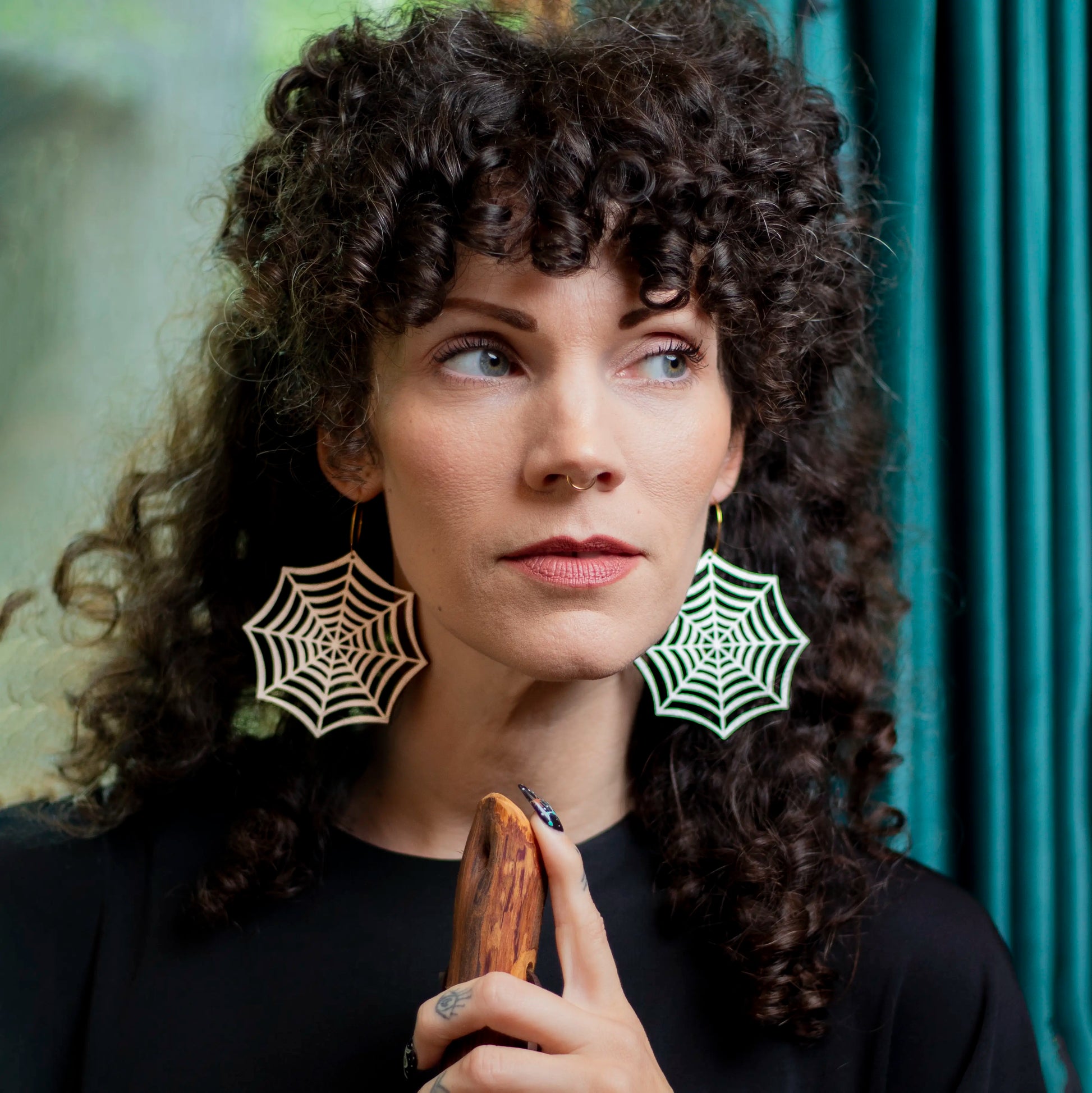 TEEK - Iridescent Spider Web Hoops JEWELRY TEEK LCM