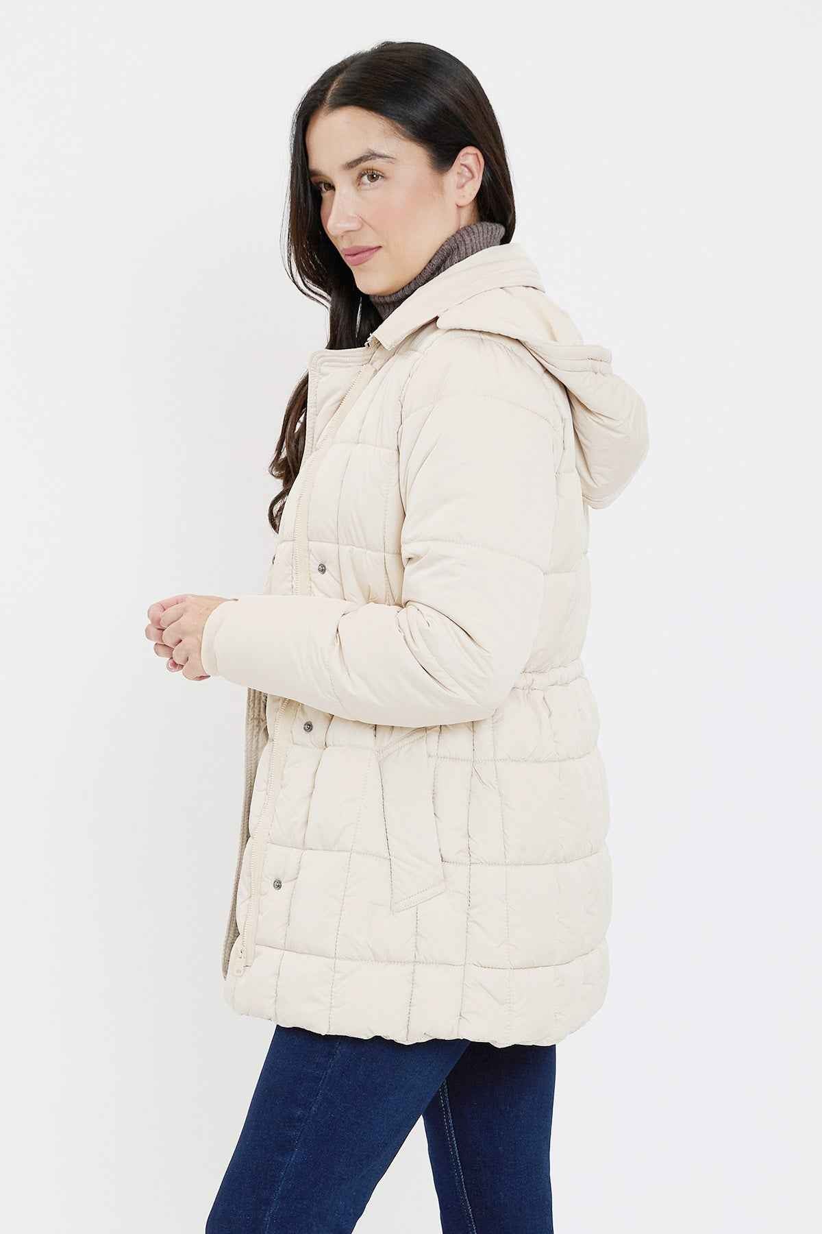 Detailed Snap Puffer Jacket