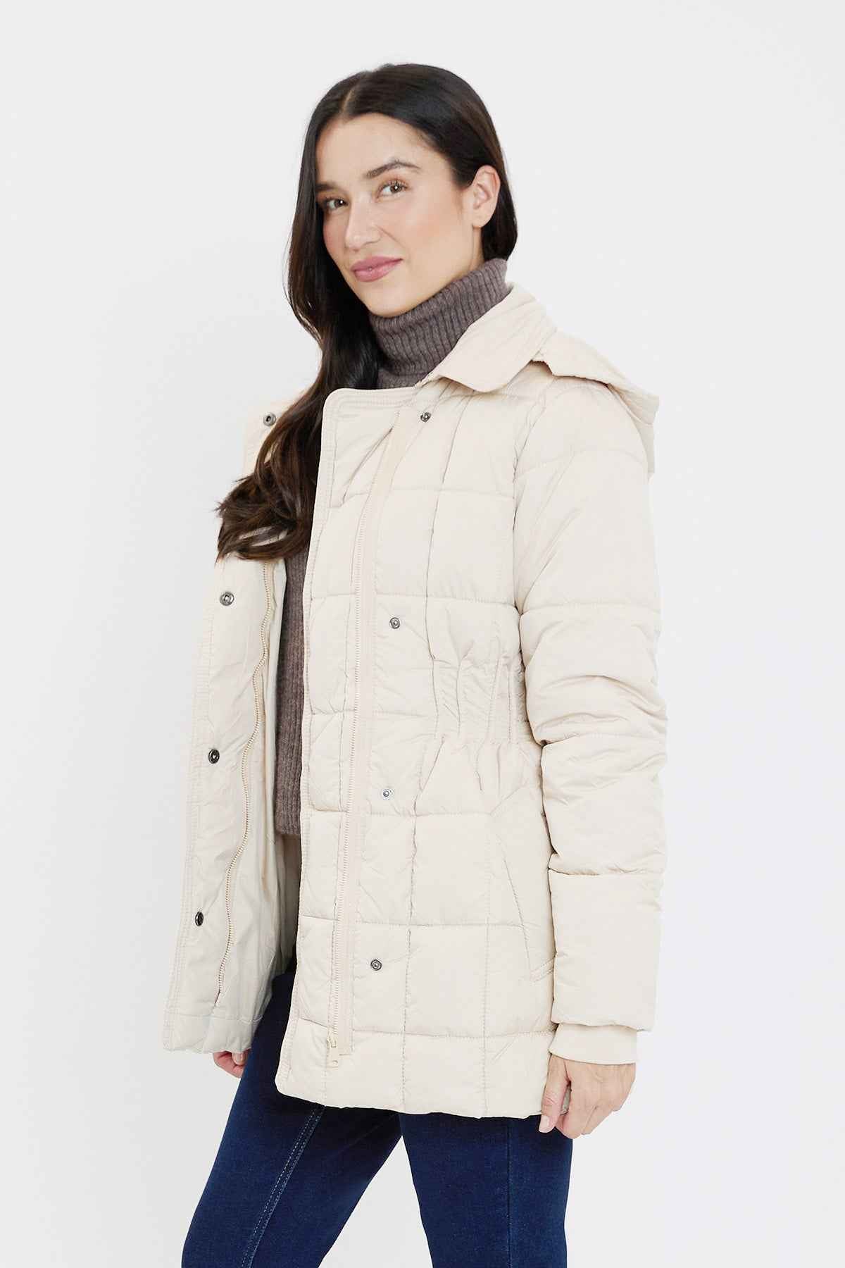 Detailed Snap Puffer Jacket