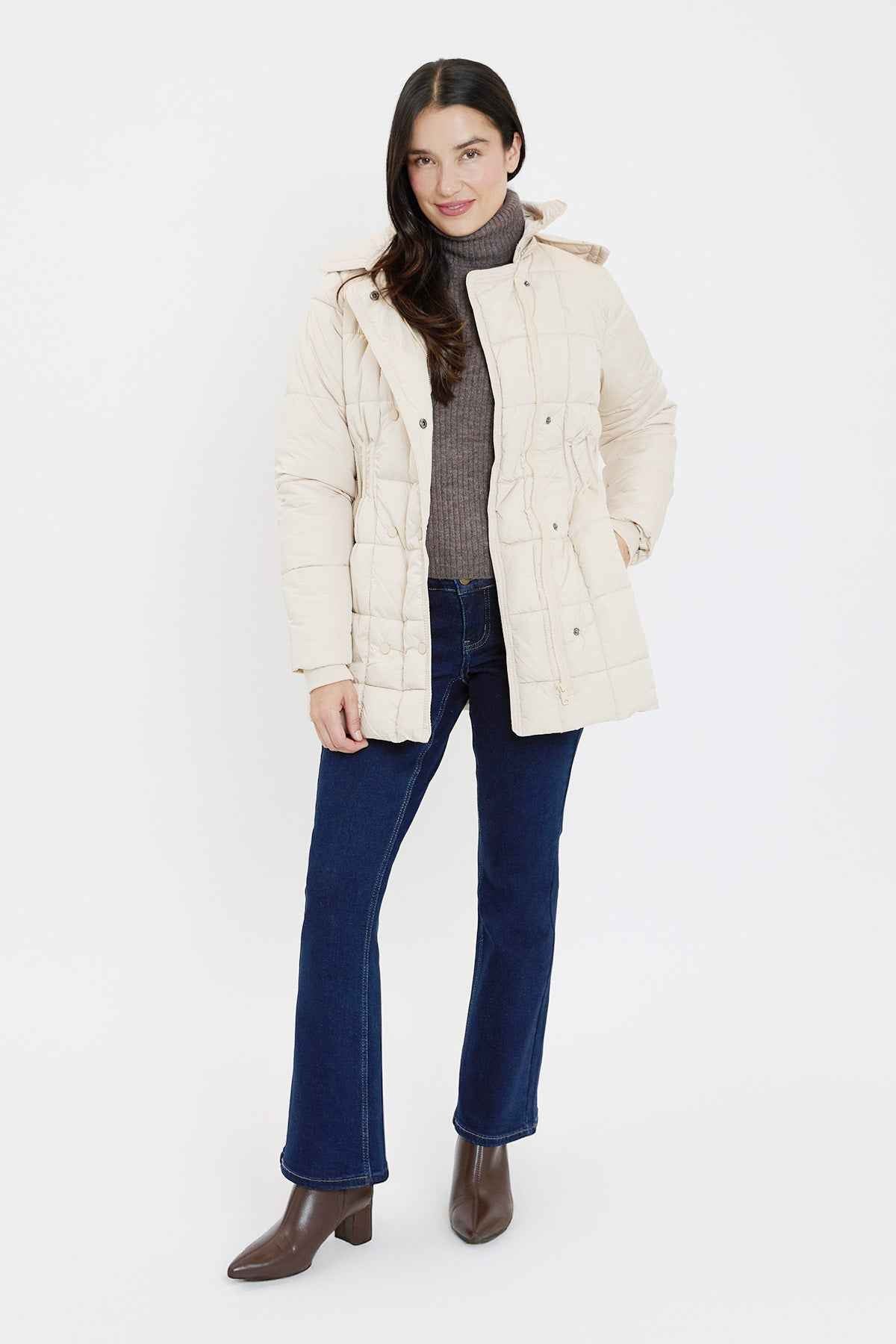 Detailed Snap Puffer Jacket